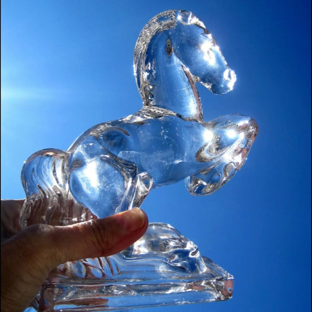 Vintage Glass Horse